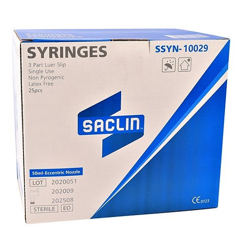 Syringe Hypodermic - 50ml Eccentric Nozzle - Saclin