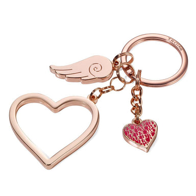 troika-keyring-with-3-charms-love-is-in-the-air-rose-gold-colour