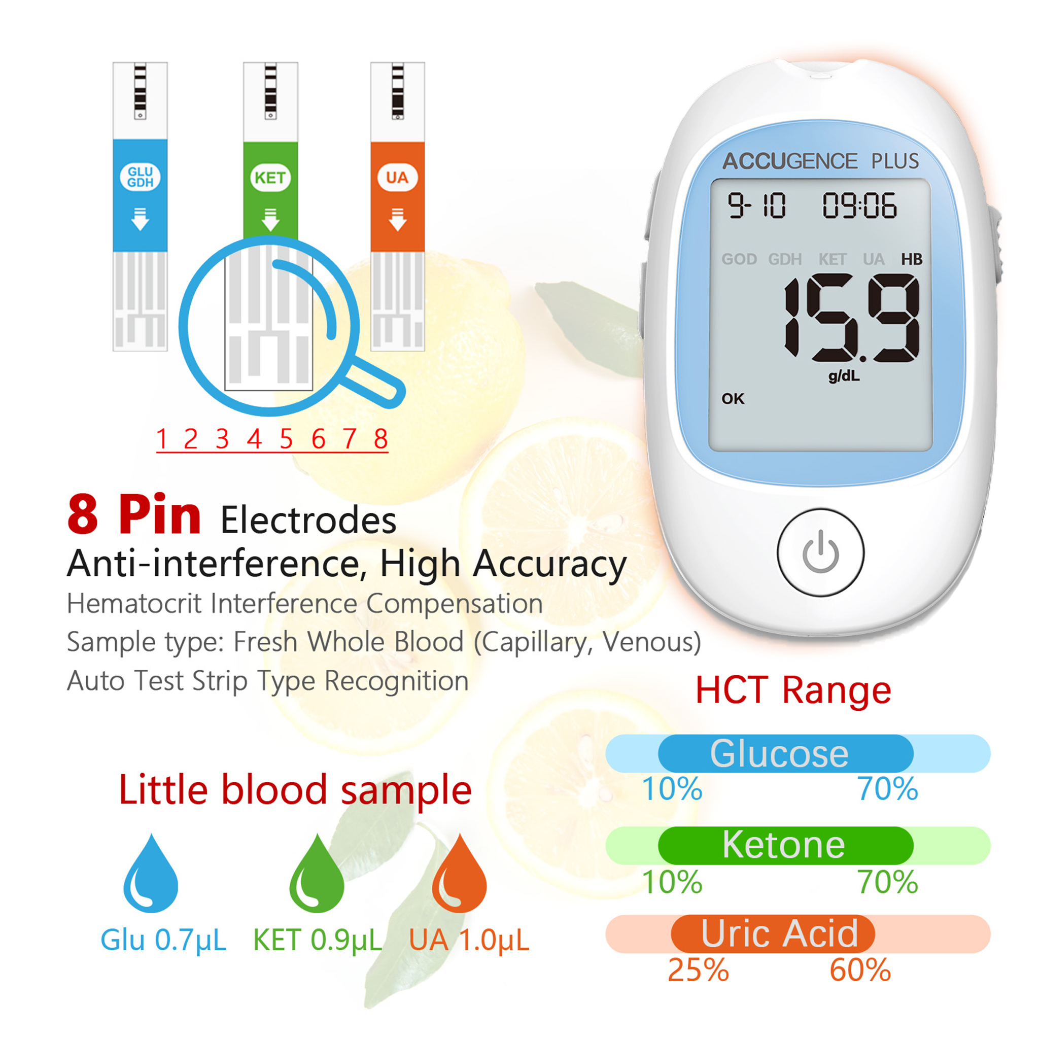 Accugence - 3 in 1 Multi-Function Blood Meter Full Starter Kit - Omninela