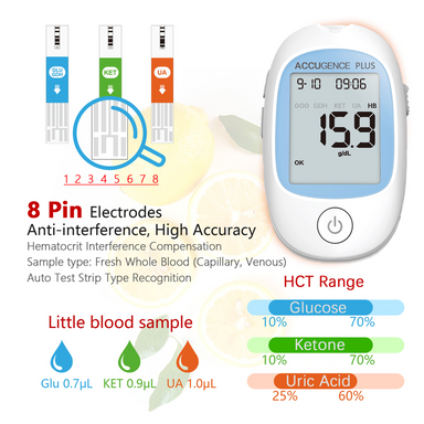 Accugence - 3 in 1 Multi-Function Blood Meter Full Starter Kit - Omninela