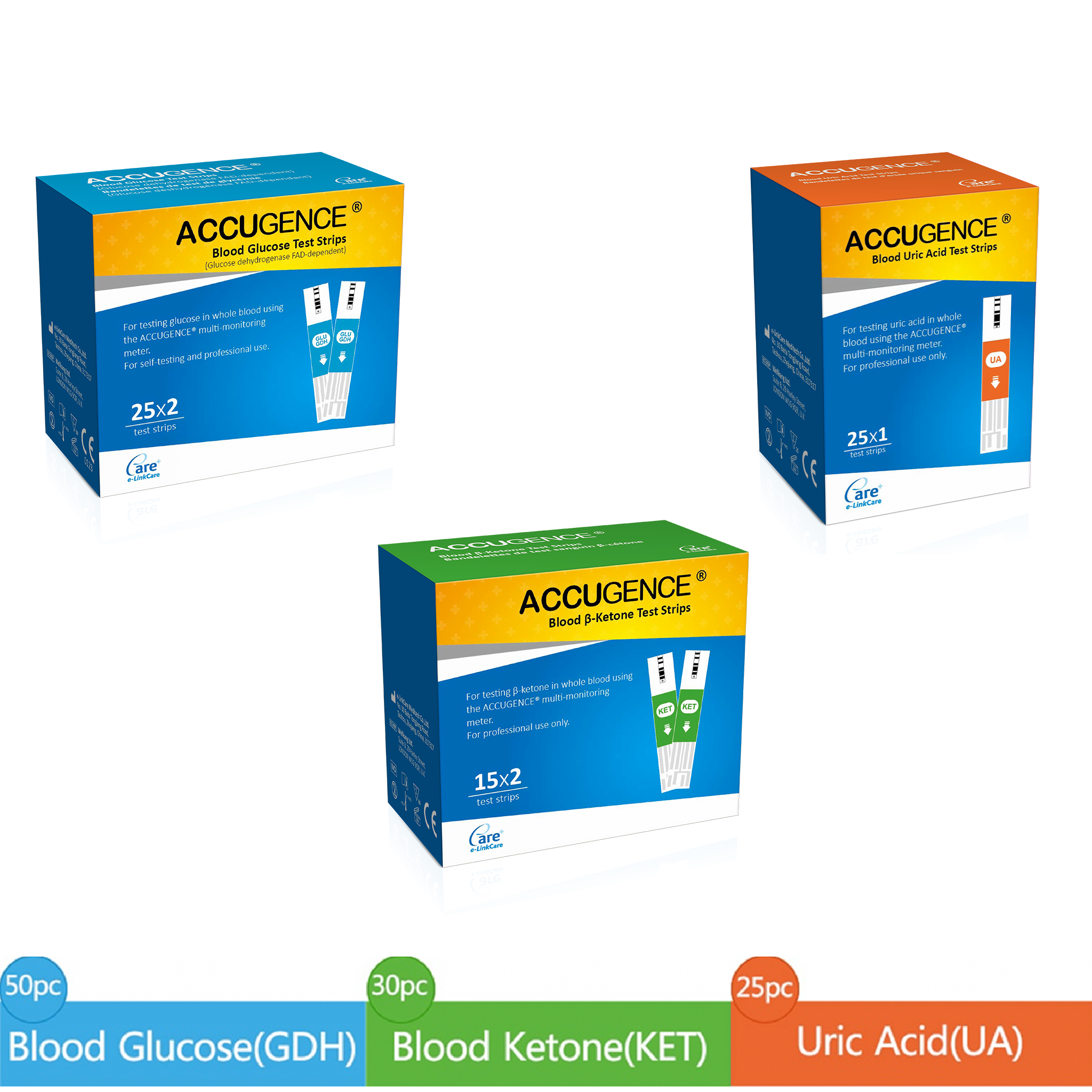 Accugence - 3 in 1 Multi-Function Blood Meter Full Starter Kit - Omninela