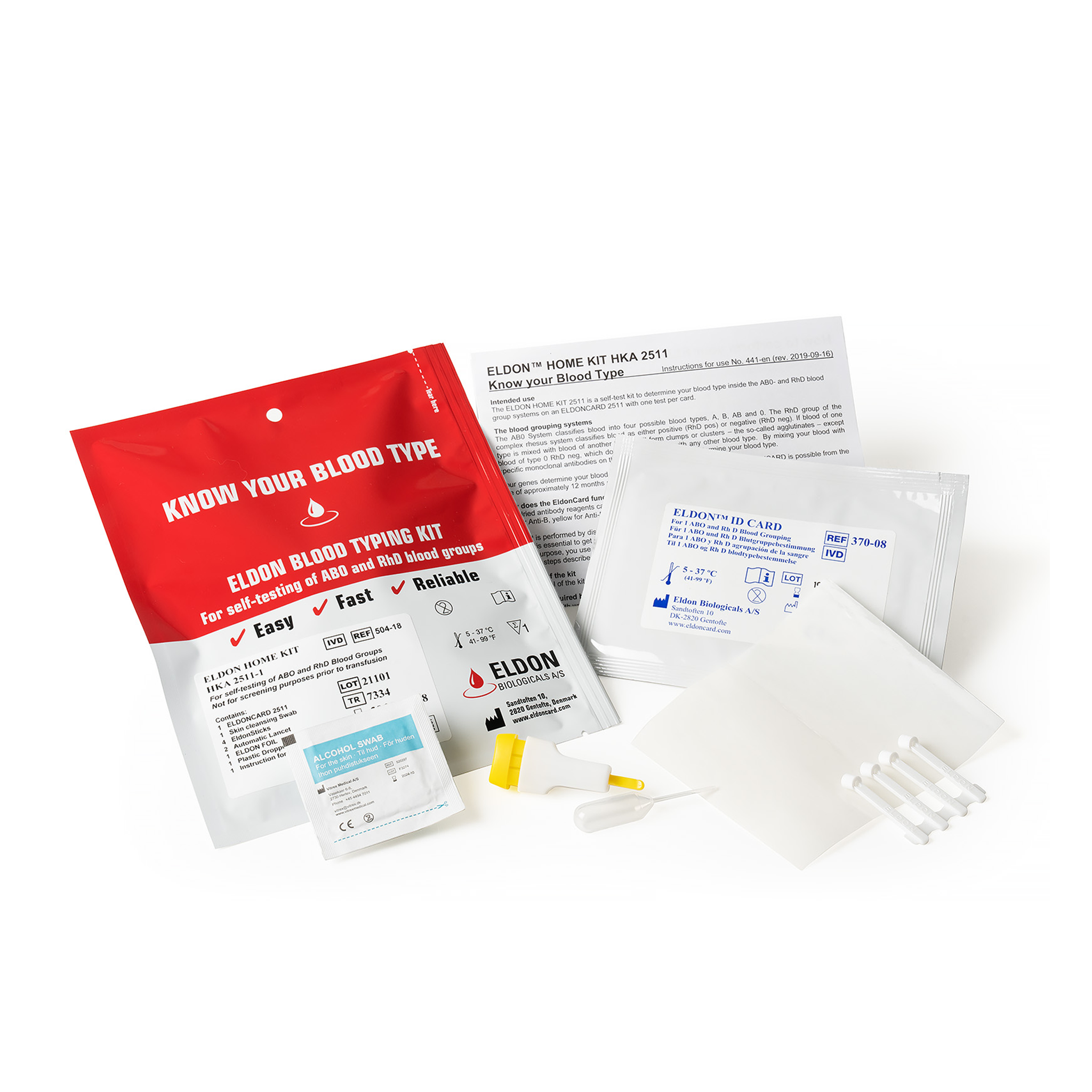 Eldoncard - Blood Type Test - 2 Pack - Omninela