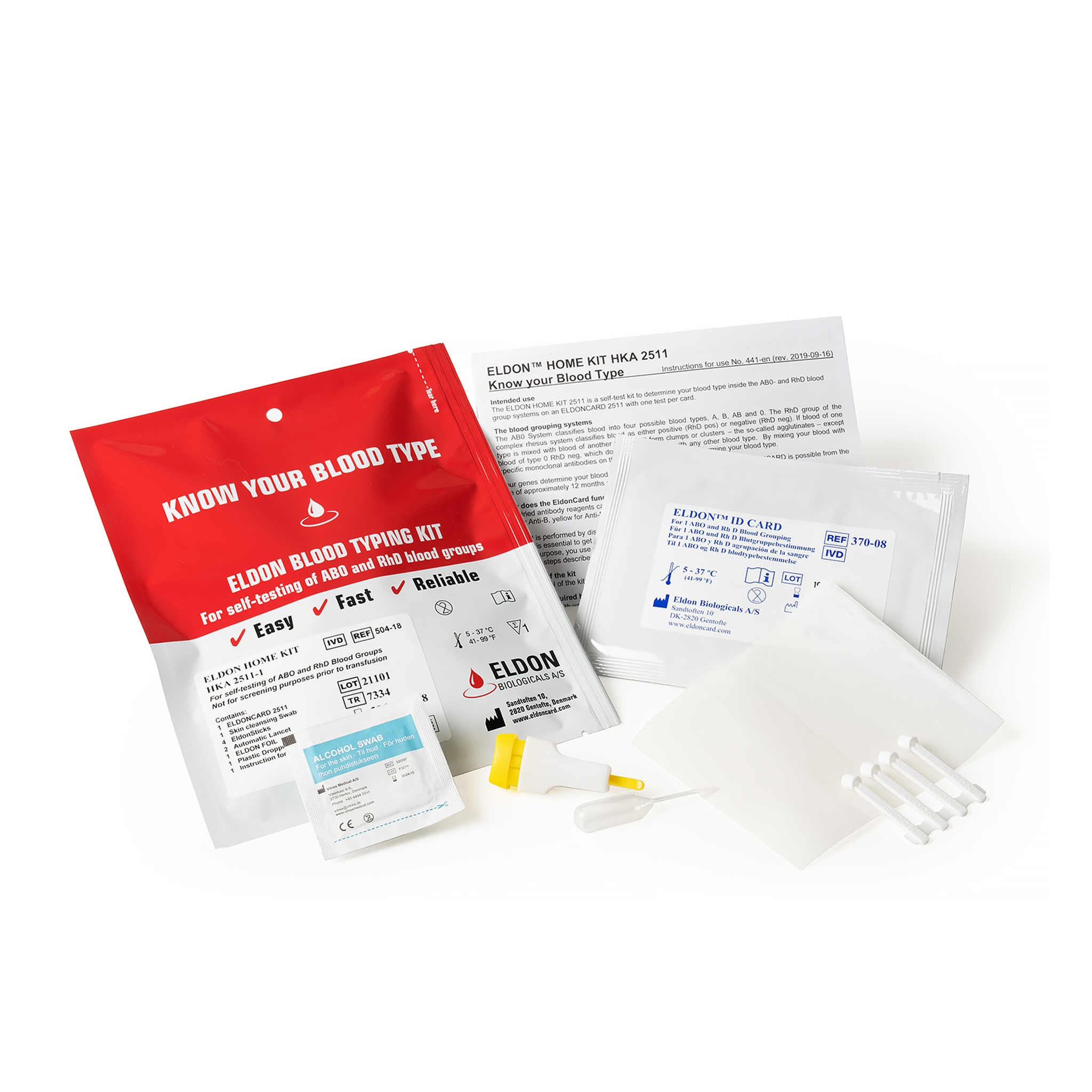 Blood Type Testing Card Eldoncard - Blood Type Test - 2 Pack — Omninela.co.za