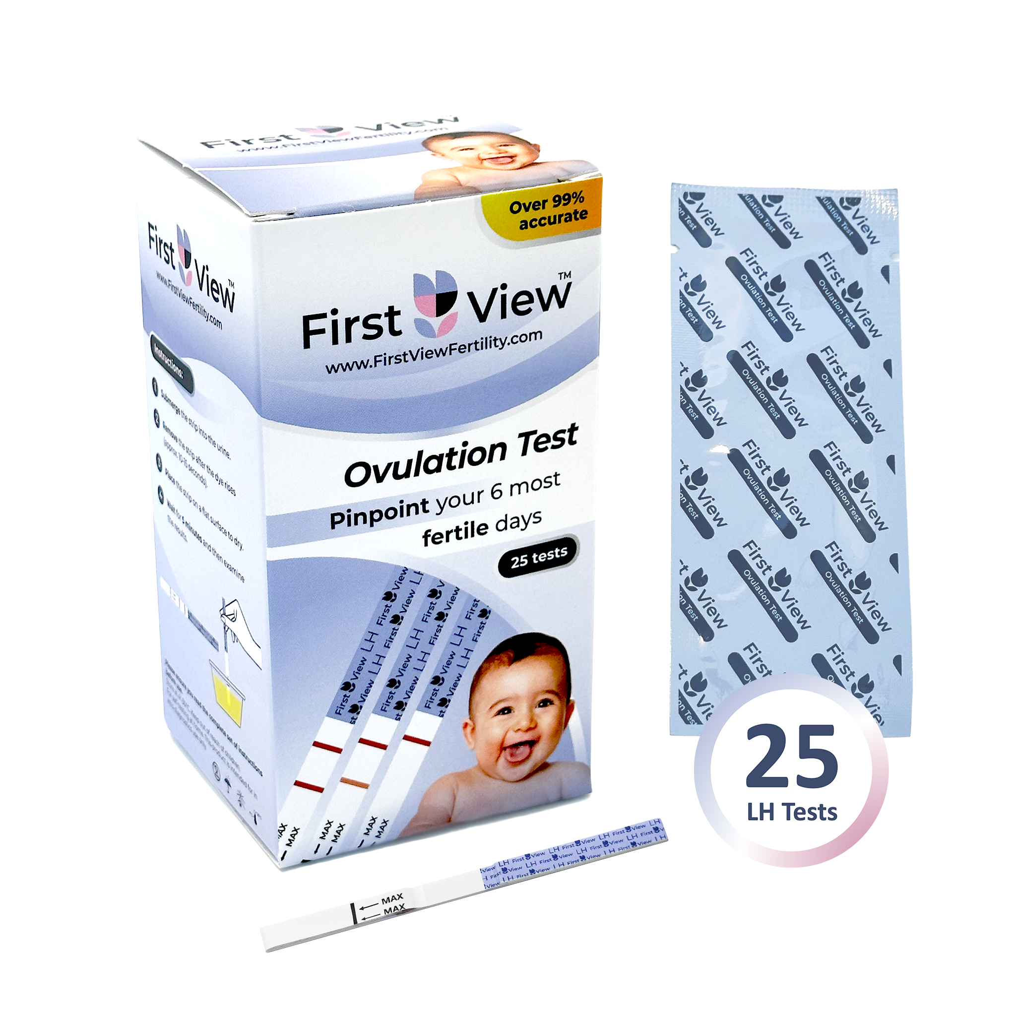 FirstView - Ovulation Test Strips - 25 Pack - Omninela