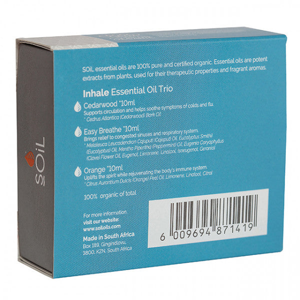 SOiL Inhale Essential Oil Trio Box - 1 Pack