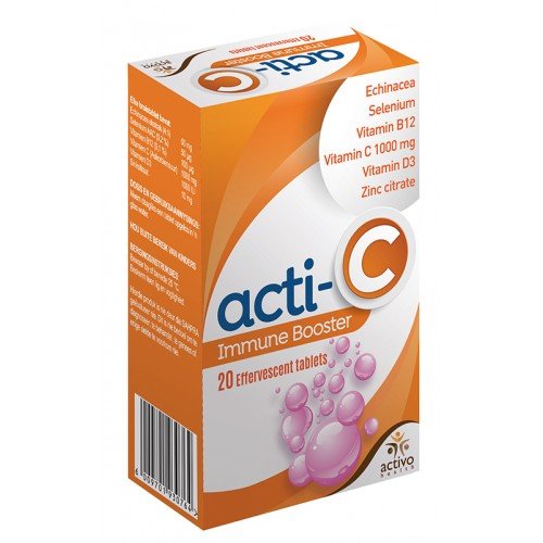 Acti - C Immune Booster 20 Effervescent Strawberry - Omninela.co.za