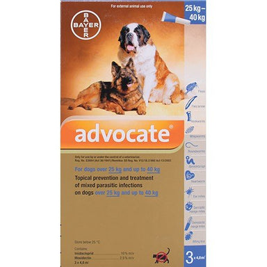 Advocate Dog - X - Large - 25KG - 40KG - 4ml X3 - Omninela.co.za