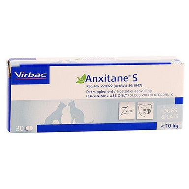 Anxitane - S - Dog & Cat Supplement - Less 10KG - 30 Tablets - Omninela.co.za