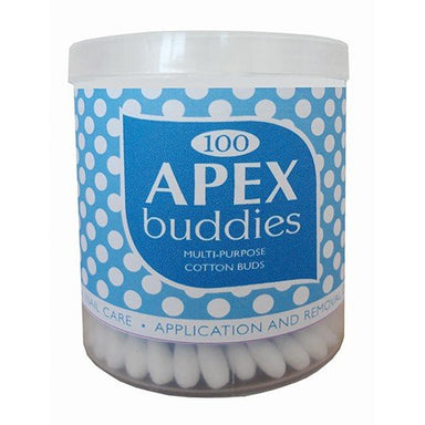 Apex Buddies Blue 100 Cotton Ear Buds - Omninela.co.za