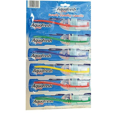 AquaFresh Toothbrush Family Hard Universal - 6 Pack - Omninela.co.za