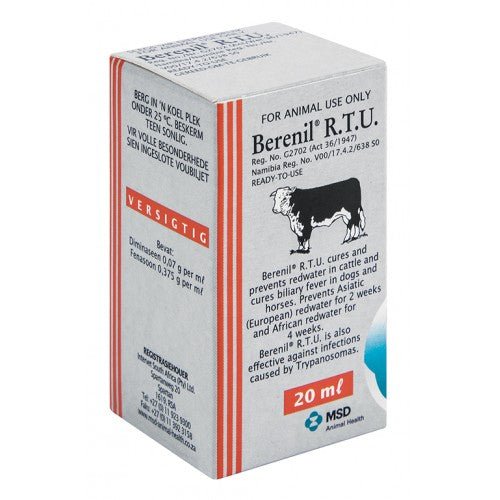 Berinil Injection Berenil R.T.U - 7% - 20 ml I Omninela Medical — Omninela.co.za