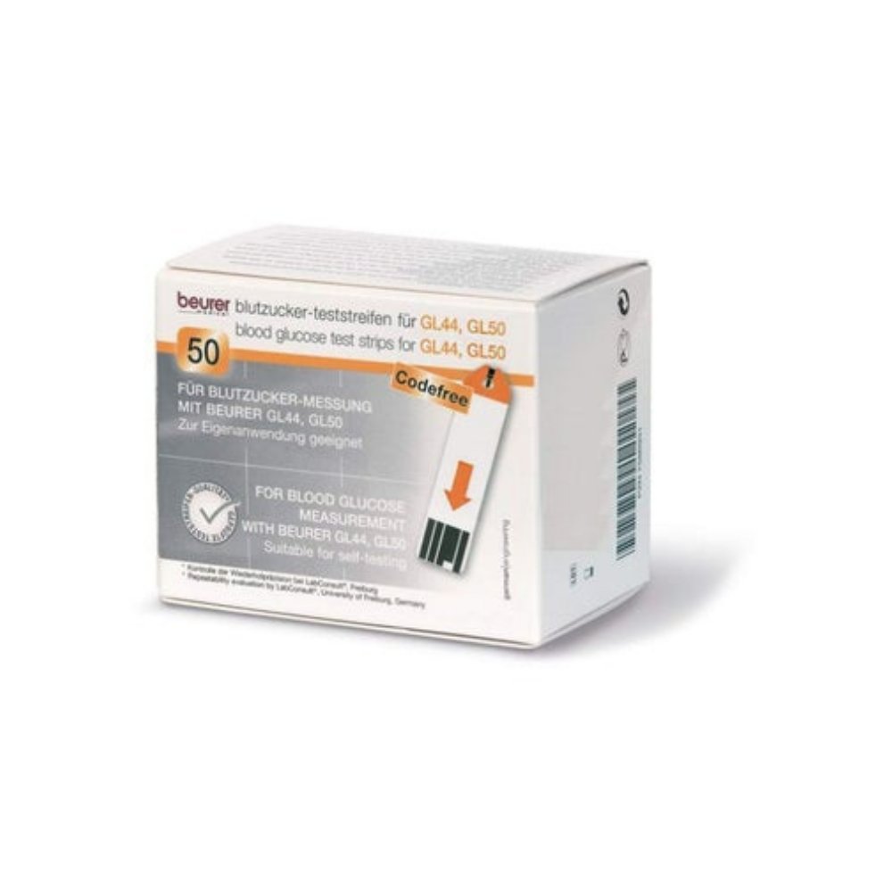 Beurer GL 44/50/50 evo test strips 50 Pack - Omninela.co.za