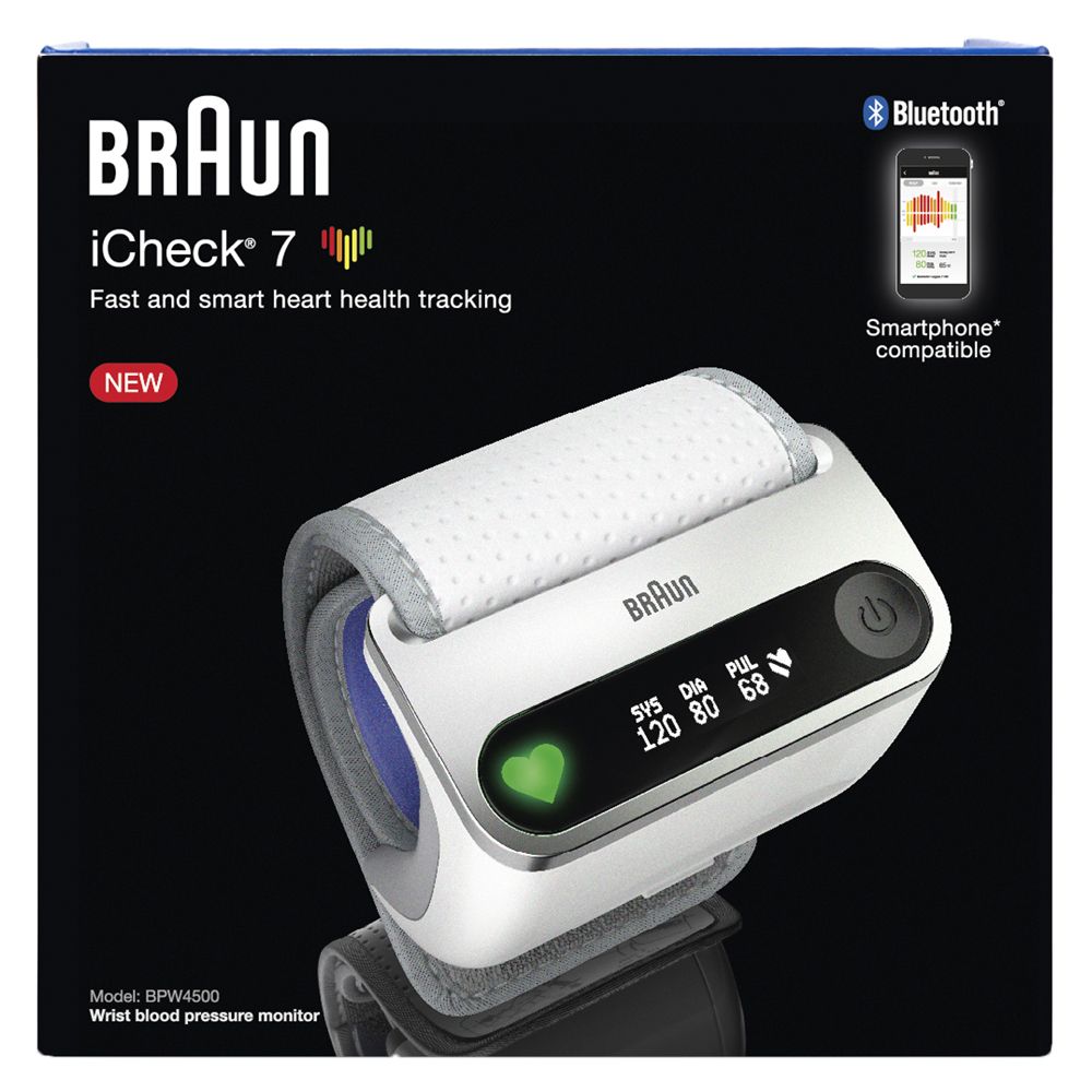 Braun - iCheck 7 Blue Tooth Connect Wrist Blood Pressure Monitor - BPW4500 - Omninela.co.za