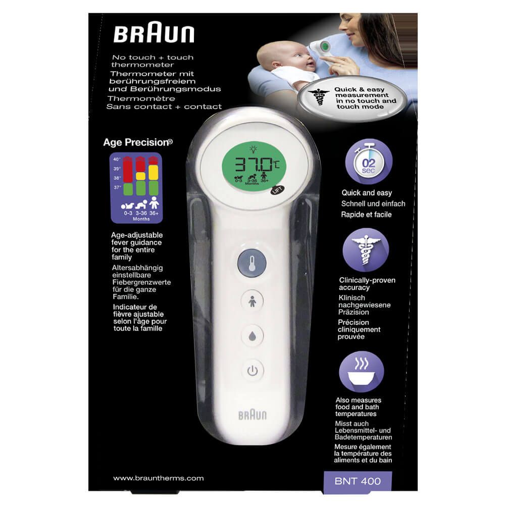 Braun - No Touch + Forehead Thermometer - BNT400 - Omninela.co.za