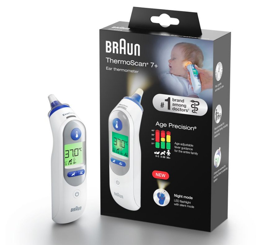 Braun ThermoScan® 7+ with Age Precision® and Night mode - Omninela.co.za