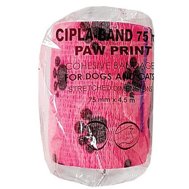 Cipla - Band Paw Print Pink 75mm - Omninela.co.za