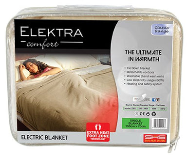 Classic Electric Blanket - Tie Down - Elektra - Omninela.co.za