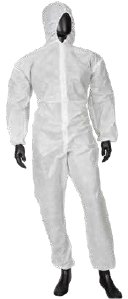 Coverall Disposable SFX 55 gsm Laminated Fused White - Omninela.co.za