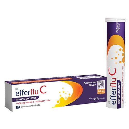 Efferflu C Immune Boost blackcurrant 20 Effervescent Tablets - Omninela.co.za