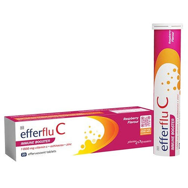 Efferflu C Immune Boost Raspberry 20 Effervescent Tablets - Omninela.co.za