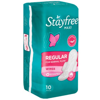 Stayfree Maxi Thick Scented Wings 10 I Omninela Medical