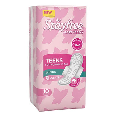 Stayfree Maxi Teens Scented Wings 10 I Omninela Medical