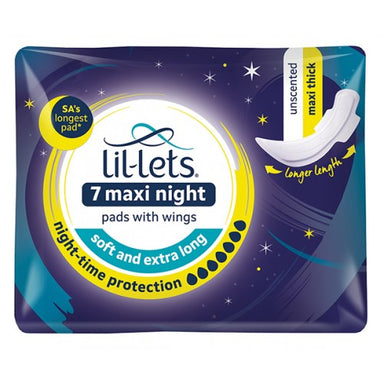 Lil-Lets Maxi Night Unscented 7 Pads I Omninela Medical