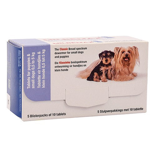 Milbemax Classic Puppy Small Dog 50 Tablets I Omninela Medical