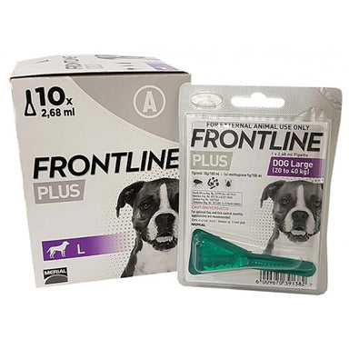 frontline-plus-large-dog-20-40kg-tick-flea-treatment-10-pack