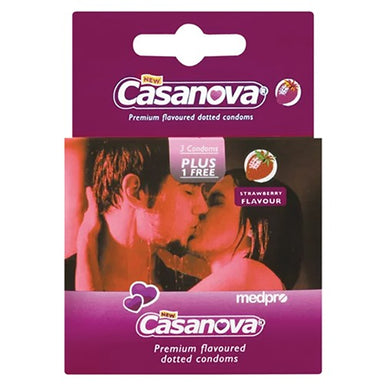 Casanova Condoms Strawberry 3+1 Free I Omninela Medical