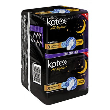 Kotex Maxi All Nighter + Wings Duo 16 I Omninela Medical