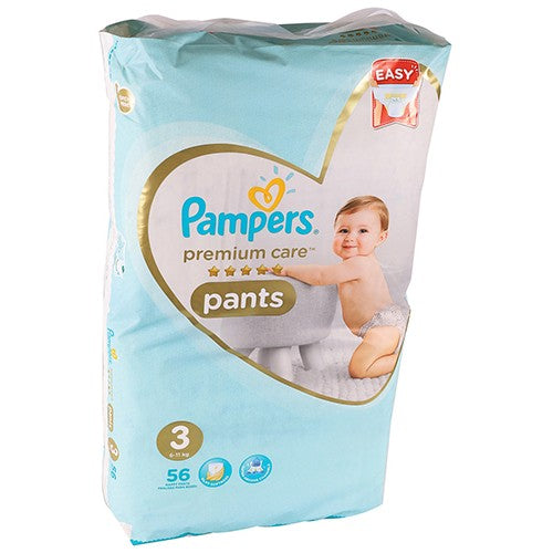 pampers-premium-care-pants size-3 midi -6-11kg-value-pack -56 nappies