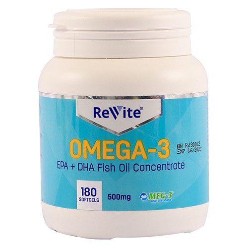 Revite Omega3 500 mg 180 Softgel Capsules I Omninela Medical