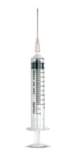 3-part syringes with needles-luer-slip-centric