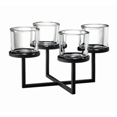 blomus-candle-holder:-raised-tealights-on-squared-black-steel-frame-nero