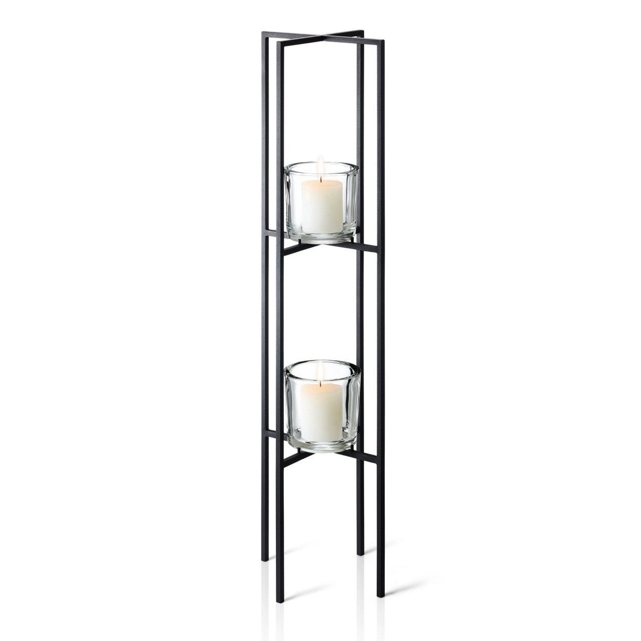 blomus-glass-candle-holders-on-2-tiered-black-steel-frame-nero-90cm