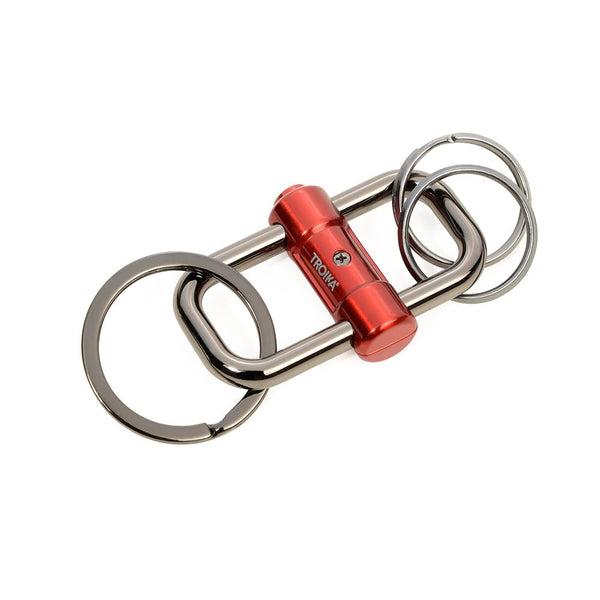 Troika Times Three Key Ring with Carabiner Clip 