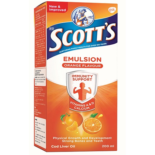 Emulsion de Escocia Cod Liver Oil - Scott's Emulsion Orange Flavor