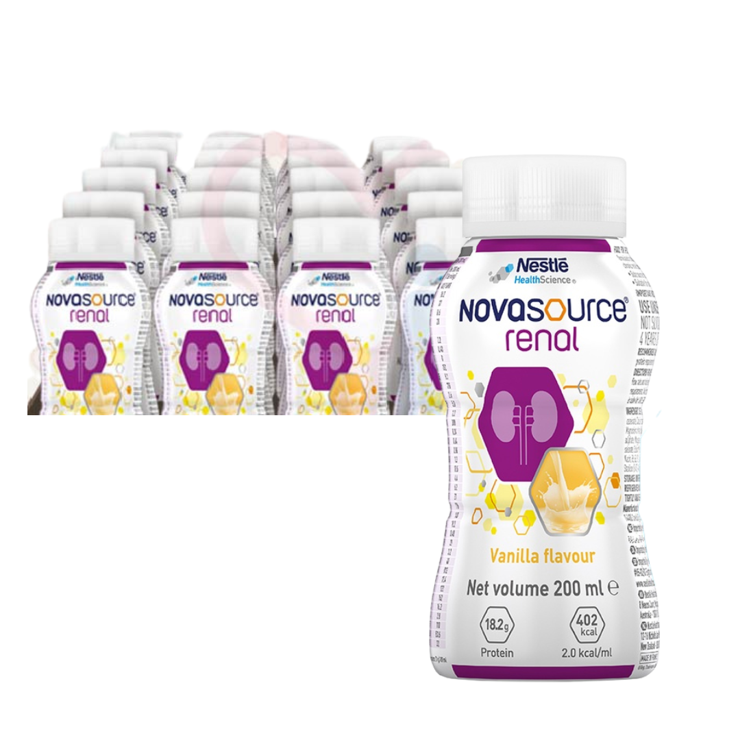 Novasource Renal Vanilla 200 ml bottle - 24 Pack - 1 Case
