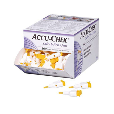 Accu-Chek Safe-T-Pro Uno lancing device 200 Pack - Omninela Medical