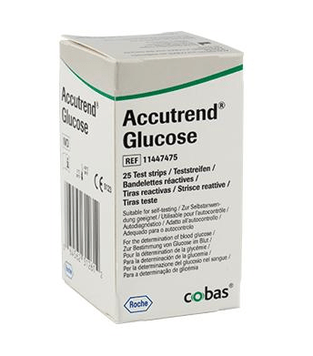Accutrend Plus Glucose Test Strip - 25 Pack - Omninela Medical