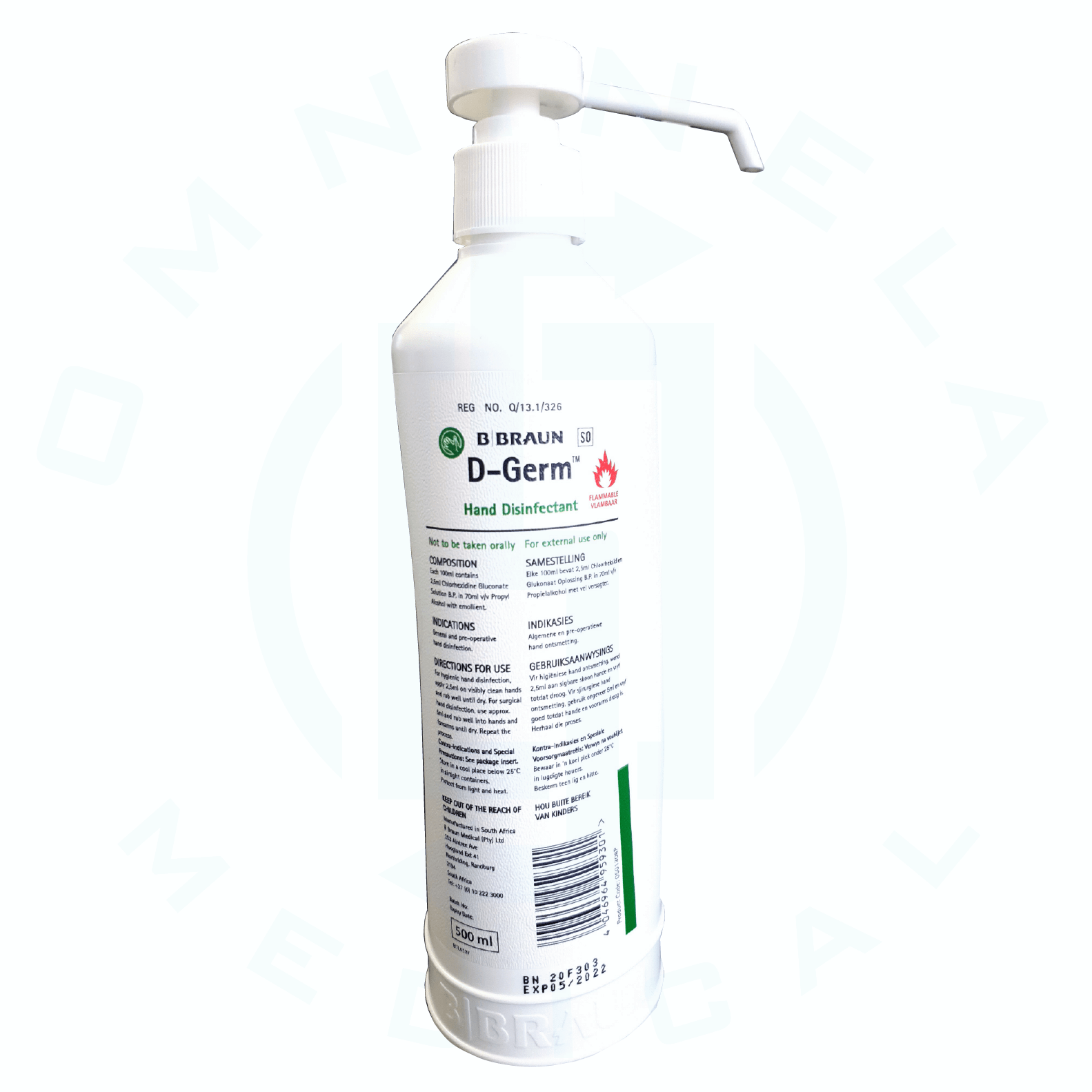 D-Germ Solution 500ml with pump - Omninela Medical