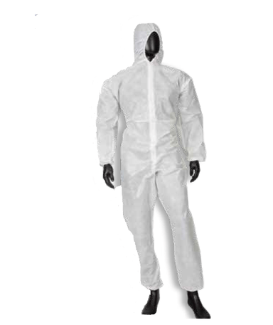 Disposable Coverall - 55 GSM - Laminated  White - Omninela Medical