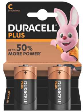 Duracell Alkaline Size C - 2 Pack - Alkaline Batteries - Omninela Medical