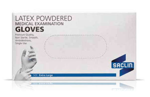 Gloves Examination - Latex Powdered - Saclin - Omninela Medical