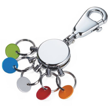 troika-keyring-with-carabiner-and-5-rings-patent-colour-–-shiny