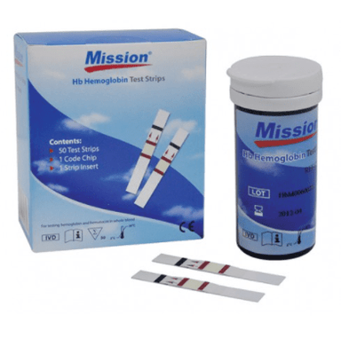 Mission® Hb Hemoglobin Strips 50 Pack - Omninela Medical