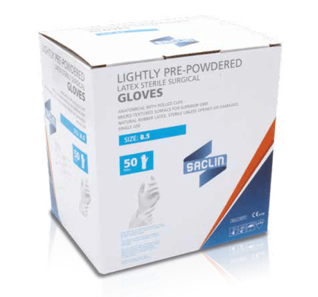 Surgical Gloves - Latex - Powdered - Saclin - Omninela Medical